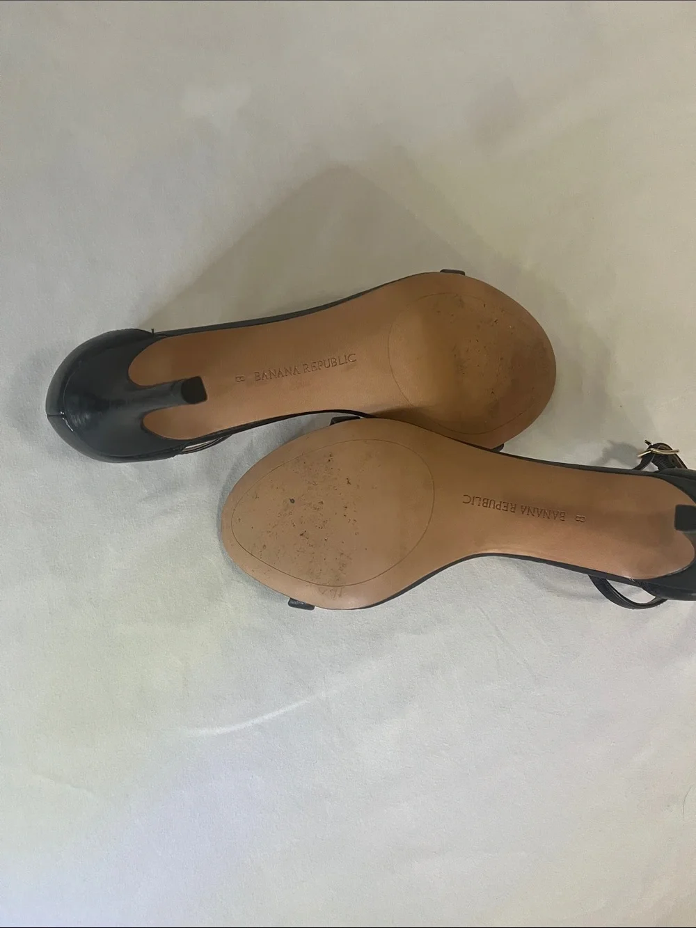 Banana Republic Black Ankle-Strap Stiletto Heels